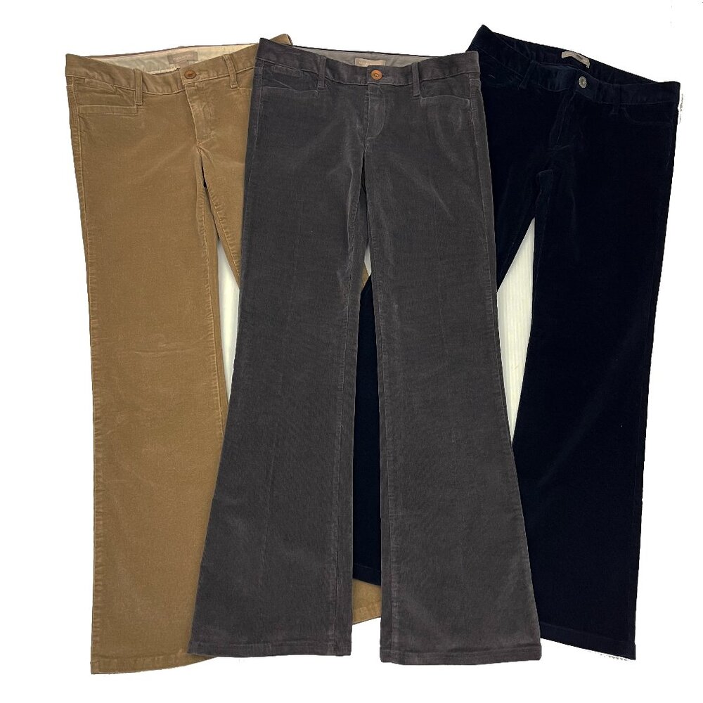 Banana Republic Pants Womens 27 Corduroy Bootcut Stretch Lot Khaki Blue Gray